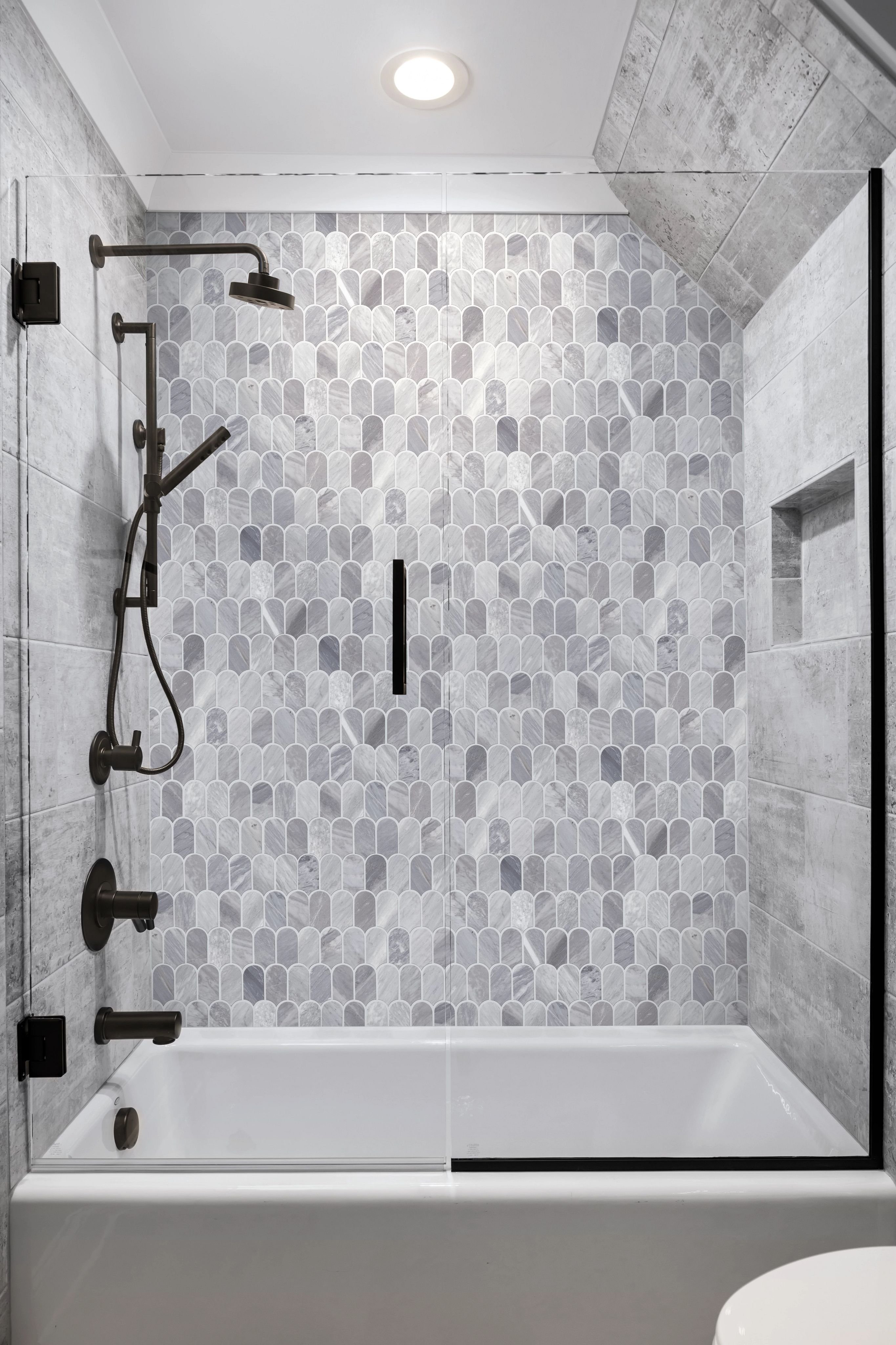 Shower Tile Installation by Uptight Flooring